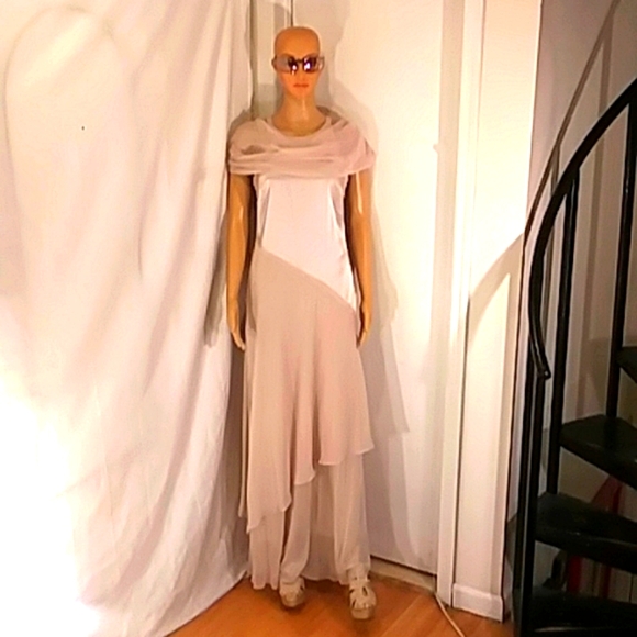 🔥NWT Chris Mclaughlin Formal Scarf Dress - Picture 2 of 16